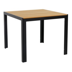 Маса квадратна 90x90x74см натурал PLASTIC WOOD NATURAL-(HYT-0158SNAT) - Horecano