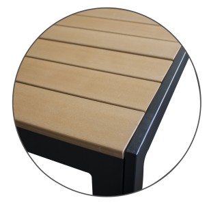 Маса квадратна 90x90x74см натурал PLASTIC WOOD NATURAL-(HYT-0158SNAT) - Horecano