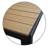 Маса правоъгълна 150x90x74см натурал PLASTIC WOOD NATURAL-(HIT-0158NAT) - Horecano