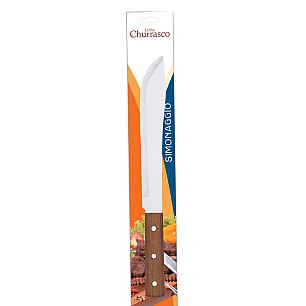 Кухненски нож от неръждаема стомана 18см с дървена дръжка SIMONAGGIO-CHURRASCO (551/06)