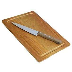 Комплект от дървена дъска 24x34см с нож (1557) SIMONAGGIO-CUCINA MIA
