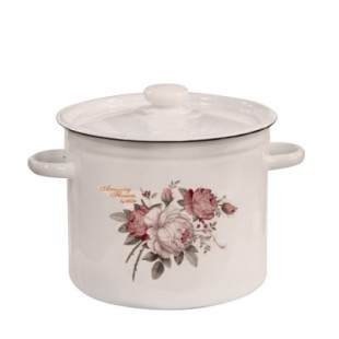 Емайлирана тенджера 4,5л "Rose Amazing Flowers" Н-(I1615/2mroseAF) - Horecano