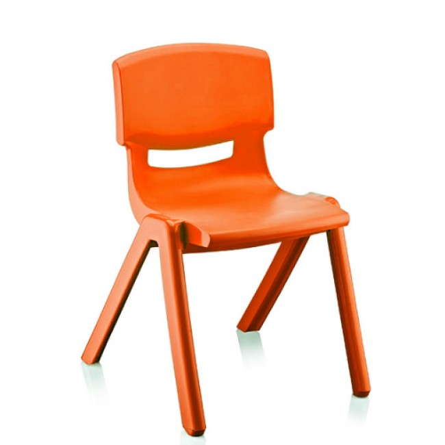 Пластмасово детско столче 31x35xh48см оранжево KIDS-(TRN-048-08) - Horecano