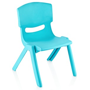 Пластмасово детско столче 35x40xh58см тюркоаз KIDS-(TRN-049-05) - Horecano
