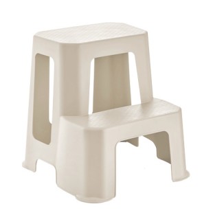 Пластмасова табуретка - стълба 42,7x44,2x44,2см екрю KIDS-(6115-E) - Horecano