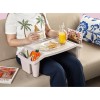Пластмасова помощна масичка 59,5x30,3xh21,1см антрацит HOME-(6122-A) - Horecano