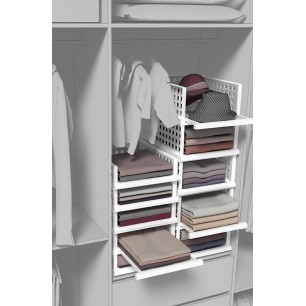 Пластмасов органайзер maxi 34x45xh18,5см бял HOME-(TRN-201-01) - Horecano
