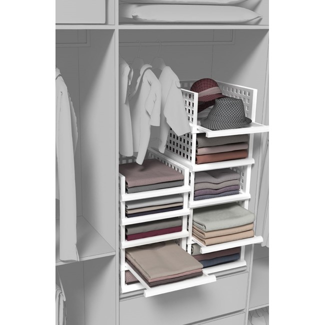 Пластмасов органайзер maxi 34x45xh18,5см бял HOME-(TRN-201-01) - Horecano