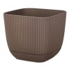 Пластмасова саксия, квадратна, №4, 19,3x19,3xh17см, 4л, terra HOME-(G-384-T) - Horecano