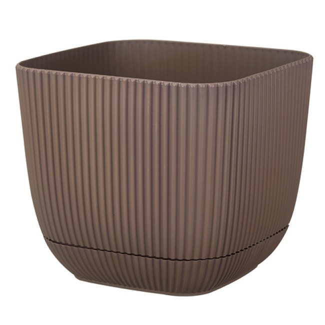 Пластмасова саксия, квадратна, №4, 19,3x19,3xh17см, 4л, terra HOME-(G-384-T) - Horecano