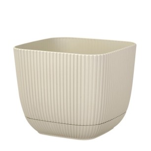 Пластмасова саксия, квадратна, №3, 15x15xh13см, 1,8л, лате HOME-(G-383-L) - Horecano
