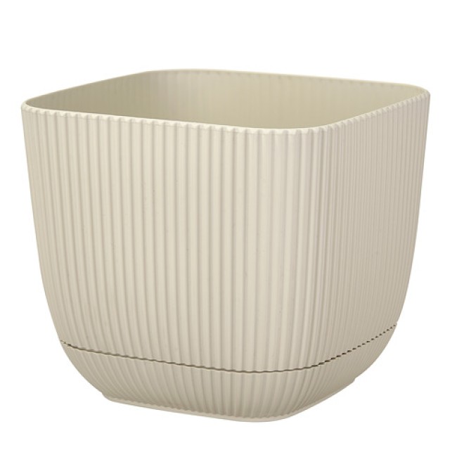 Пластмасова саксия, квадратна, №4, 19,3x19,3xh17см, 4л, лате HOME-(G-384-L) - Horecano
