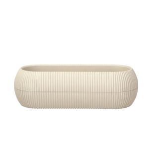 Пластмасова кашпа за кактус, №1, 20,8x8,7xh6,8см, 550мл, лате HOME-(G-371-L) - Horecano