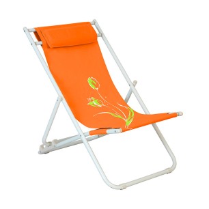 Плажен стол, 3-позиционен, FLOWER 7, оранжев HG-20289 - Horecano