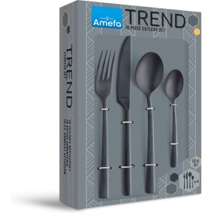 Комплект прибори за хранене от 16 елемента Manille Black - Amefa