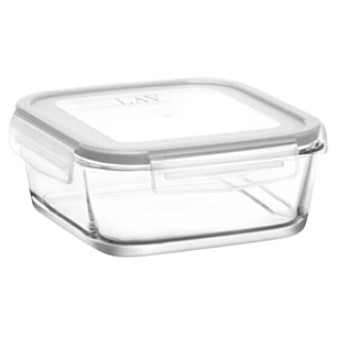 Стъклена кутия с бял капак 375мл PK0002 FRS 227 - Lav