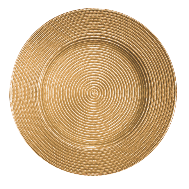 Подложна чиния ф32см GOLD/CIRCLES HORECANO-WICKED-(HC-59409/59231)(SML 170)
