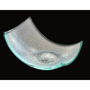 Стъклена чинийка за хапки правоъгълна 8x13см бяла D-(1A88-94-001) - Horecano