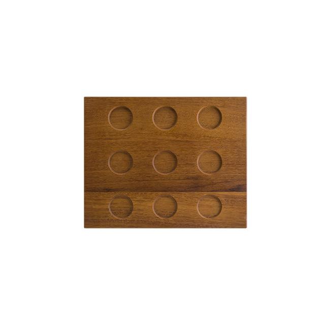 Дървена правоъгълна дъска с 9 разделения 31x25xh1,5см BONNA-BEECH WOOD MOD-(WDMOD40KR)