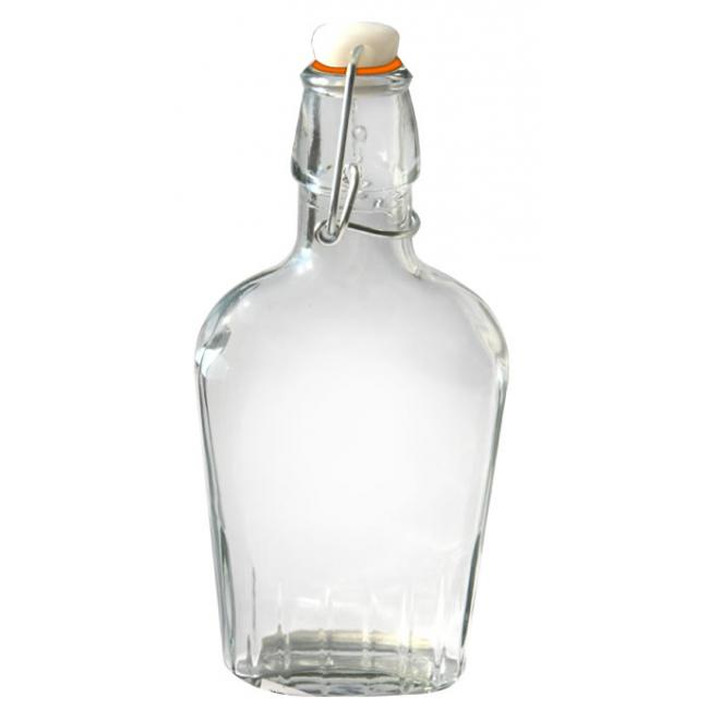 Стъклена бутилка плоска 500мл WB-1346 - Horecano