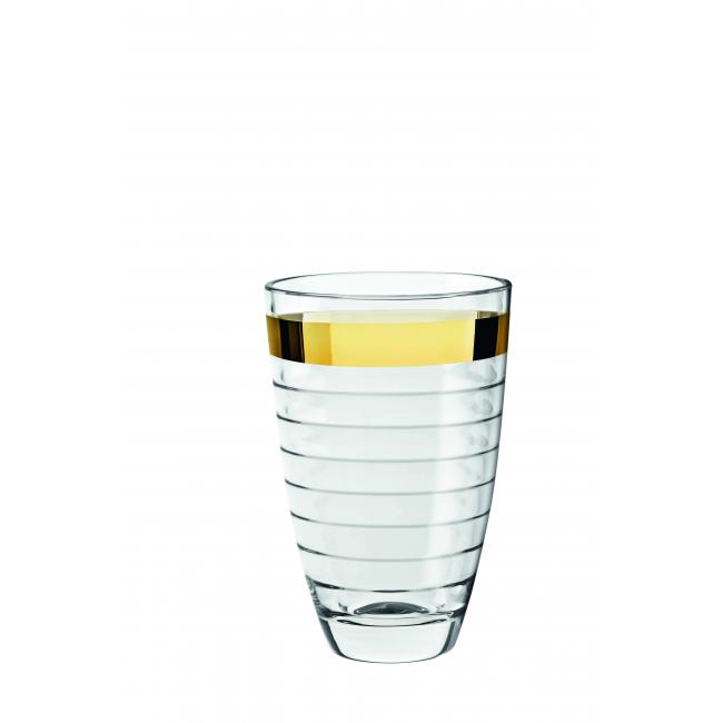 Стъклена ваза    24см със златен кант VIDIVI-BAGUETTE (64426EM)