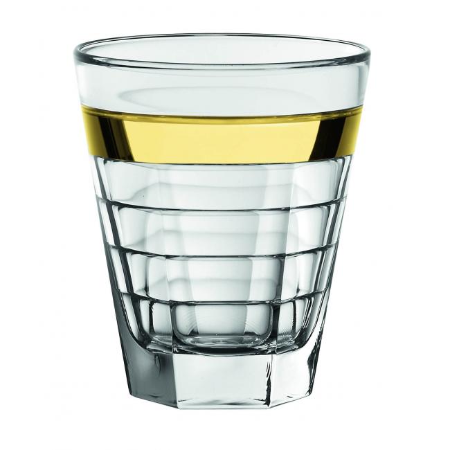 Стъклена чаша за алкохол / аператив със златен кант   280мл  8,7xh10см   VIDIVI-BAGUETTE (64427EM)