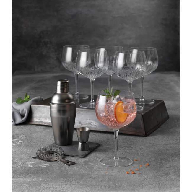 Стъклена чаша на столче за коктейли Spanish Gin&Tonic 800мл MIXOLOGY-(A12464BYI02AA01) - Luigi Bormioli