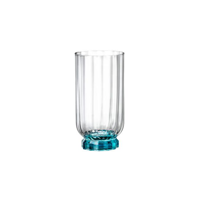 Стъклена чаша за безалкохолни напитки / коктейли, висока, LONG DRINK, 430мл, FLORIAN BLUE-(1.99422) - Bormioli Rocco