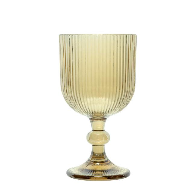 Стъклена чаша за бяло вино 250мл ф8xh14,5см жълта BLOOM-(AT122106A) - Horecano