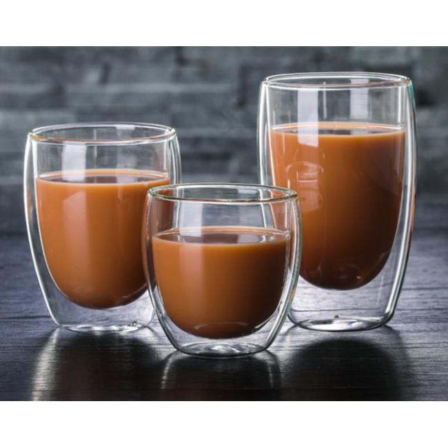 Стъклена двустенна чаша за топли напитки 250мл (HC-12240) - Horecano