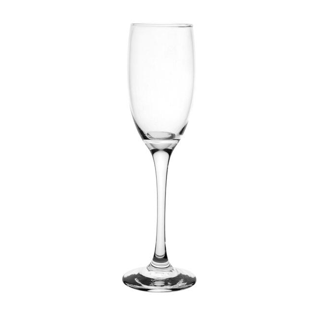 Стъклена чаша за шампанско 190мл ф6,6xh22,3см BARONE-(7856) - Nadir
