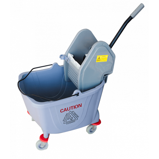 Единична количка за почистване с преса сива 36л. 39x64x86cм. (до 32кг) 028AL GX- Horecano