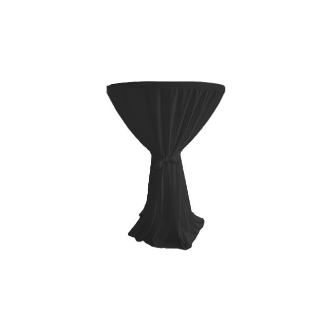 Текстилна покривка за коктейлна маса ф80x110см черна (HC-16140) - Horecano