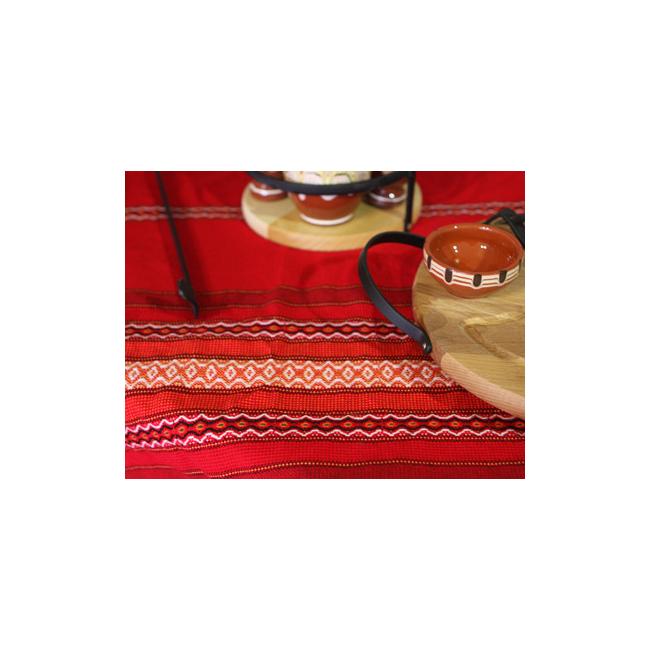 Битова покривка - текстил 150х150см червена - Horecano