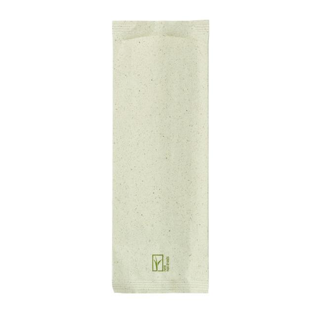 Хартиен джоб за прибори със салфетка 11x25см с декор 