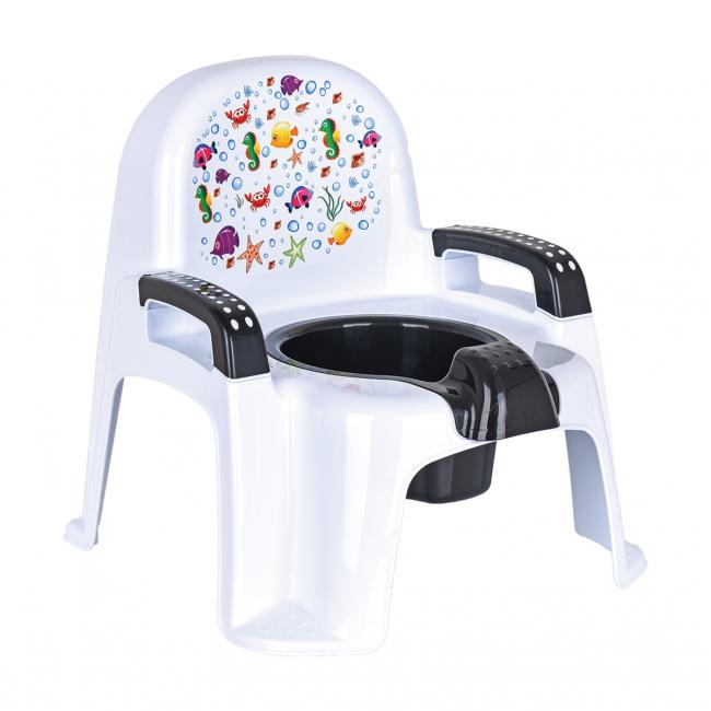 Пластмасово детско гърне столче 33x30x30см различни цветове ИП-(CM-135)  - Irak Plastik