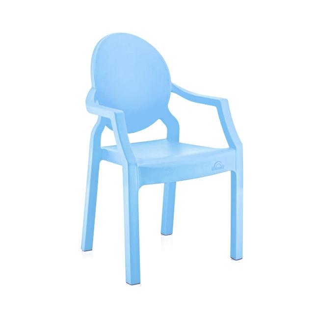 Пластмасово детско столче с подлакътник светло синьо  31x33x65см ИП-(CM-410) - Irak Plastik