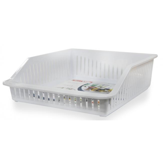 Пластмасов органайзер за хладилник плитък бял 26x31x9см 4,85л ИП-(BA-680)  - Irak Plastik
