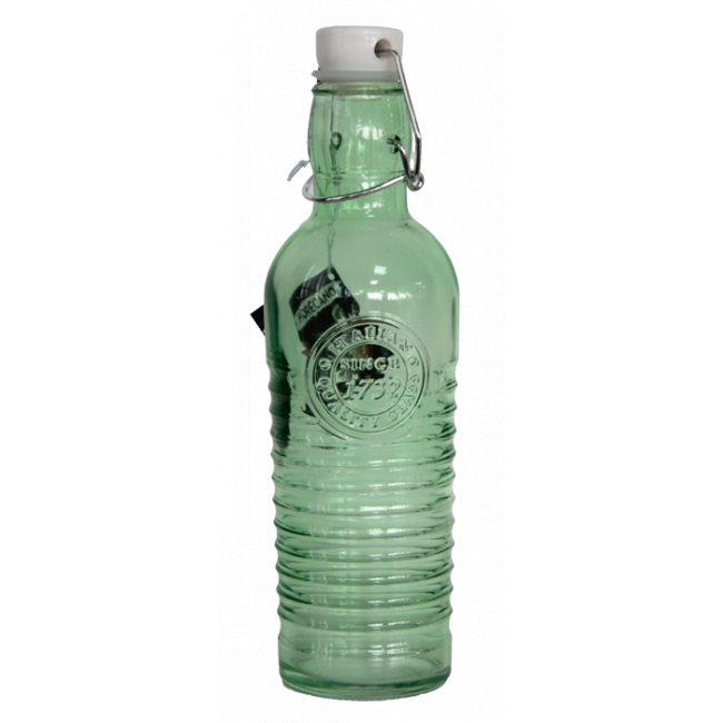 Стъклена бутилка с клипс 500мл OLD FASHIONED-GREEN-(339270-G) - Horecano
