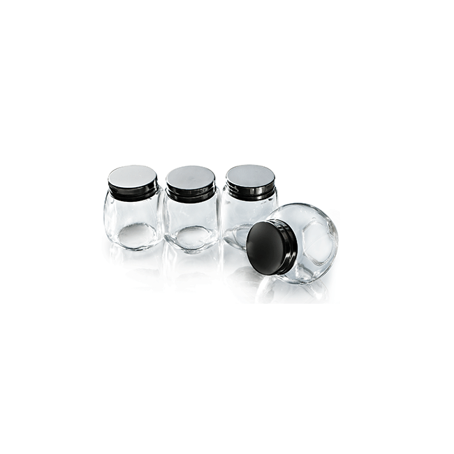 Комплект стъклени буркани  4-ка 210мл (80862-8.5/4)(8/4) - TOP