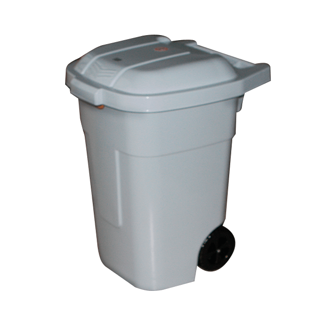 Пластмасов кош за отпадъци с колела мрамор VT-(Z-513) - Horecano