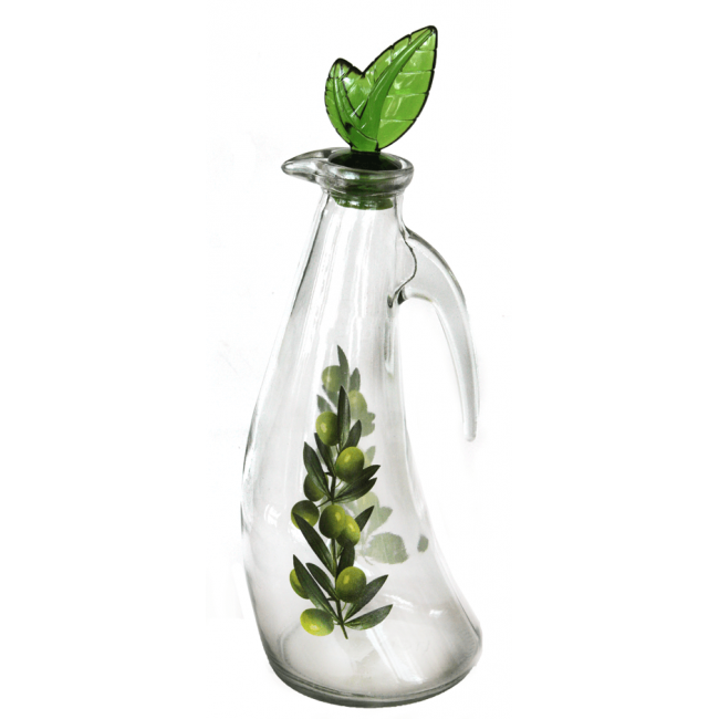 Стъклена бутилка маслини с дръжка 1л 151115 - Horecano