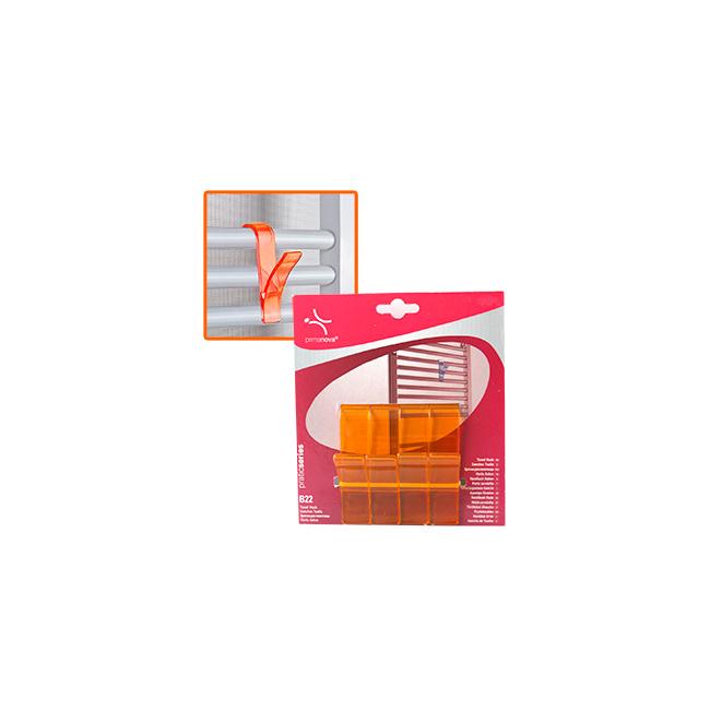 Комплект пластмасови закачалки за хавлии  4бр. оранжеви  PN-(M-B22-17)  - Primanova