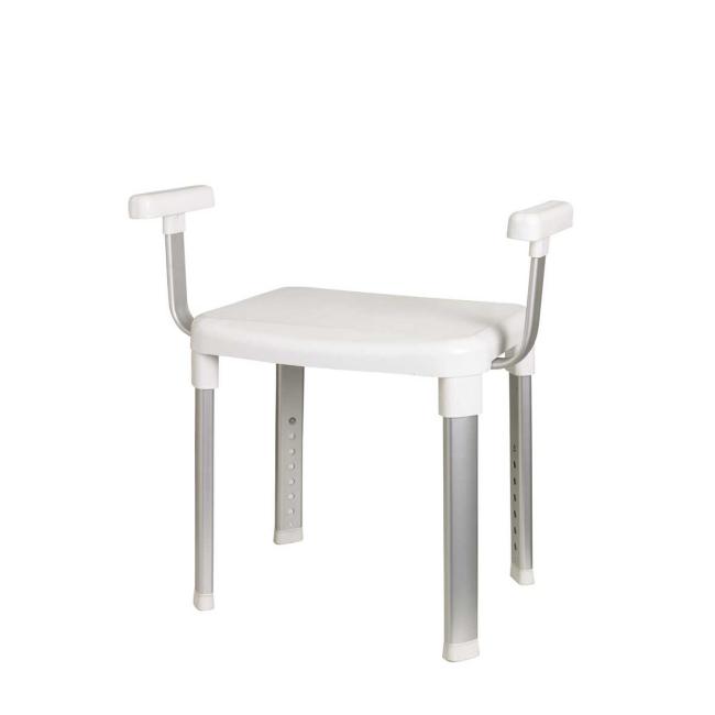 Помощно столче за баня 55x34x58см (max 68см) бяло CAPPADOCIA PN-(M-KV24-01) - Primanova