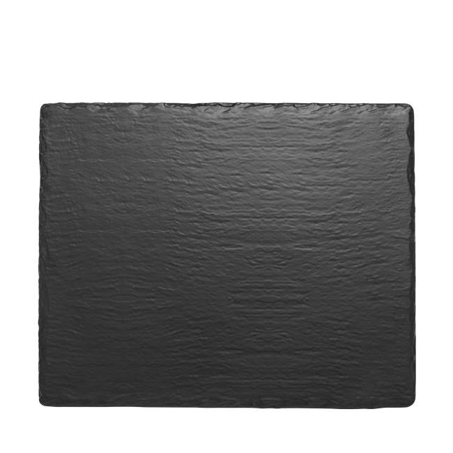 Меламиново плато правоъгълно 26,5x32,5xh1см GN1/2 BLACK SLATE EFFECT KN-(47012.BL) - Kulsan