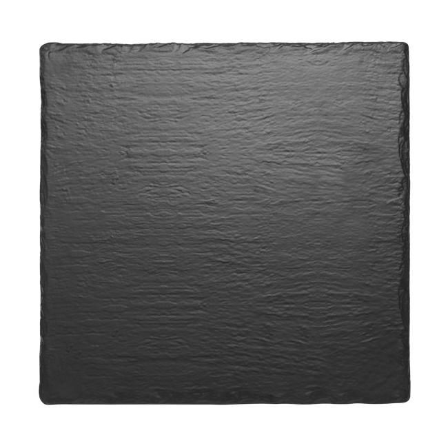 Меламиново плато квадратно 25x25xh1см BLACK SLATE EFFECT KN-(47225.BL) - Kulsan