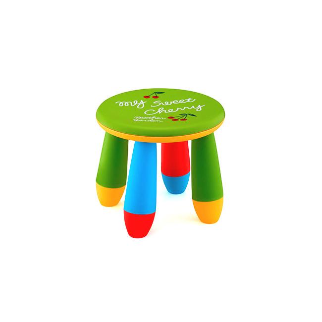 Пластмасово детско столче кръгло зелено KIDS-(LXS-302) - Horecano