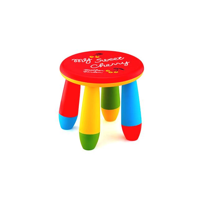 Пластмасово детско столче кръгло червено KIDS-(LXS-302) - Horecano