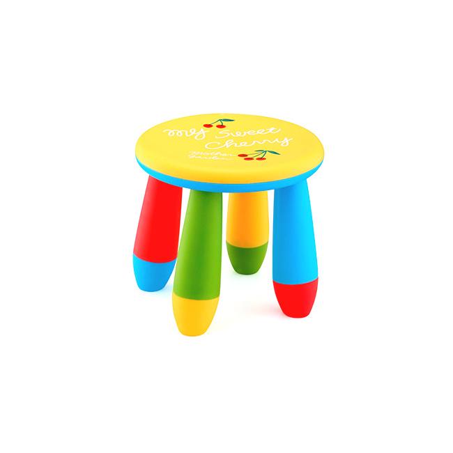 Пластмасово детско столче кръгло жълто KIDS-(LXS-302) - Horecano