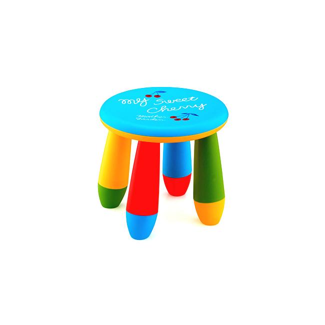 Пластмасово детско столче кръгло синьо KIDS-(LXS-302) - Horecano